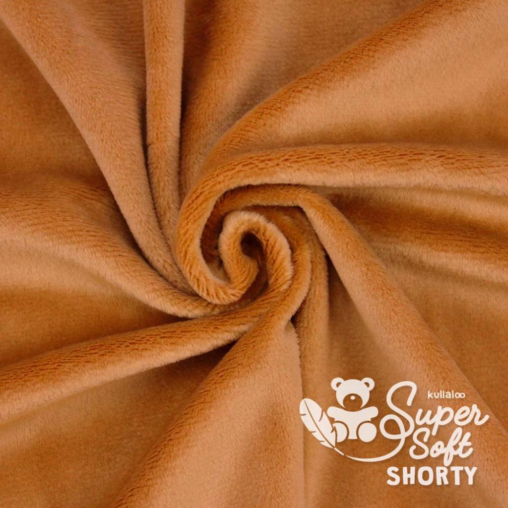 Plüschstoff Shorty uni 75x100cm fuchsbraun – Kullaloo